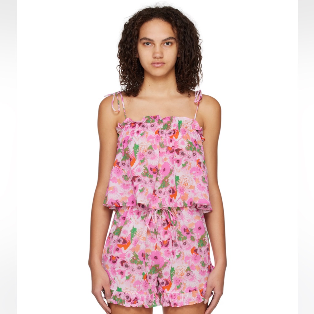 Ganni Brand New Tank Top And Shorts Set Size 42  L